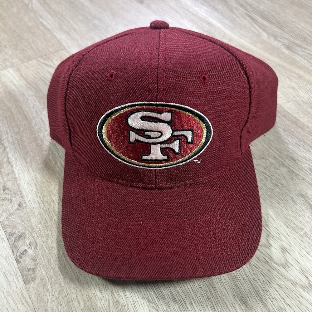VTG American Needle San Francisco 49ers Snapback Hat NFL Football Red Wool Cap